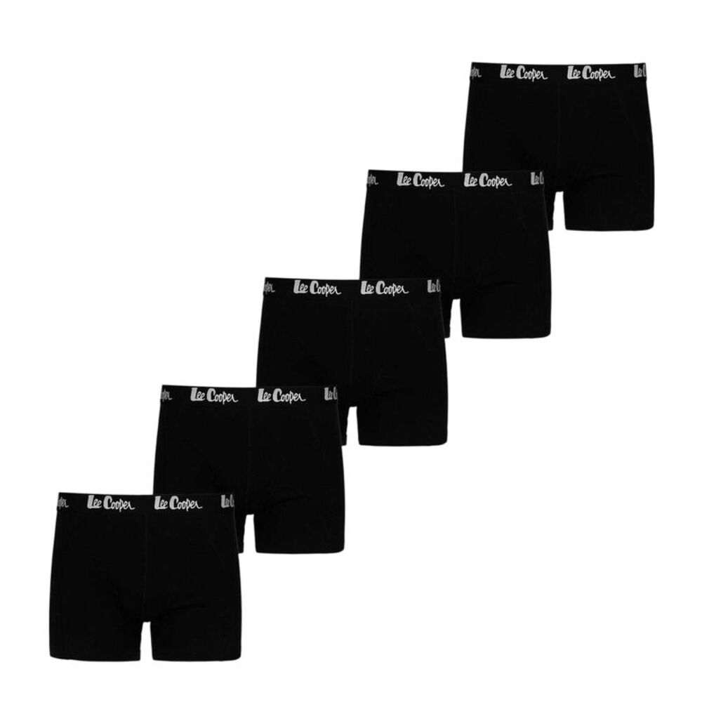 Lee Cooper Mens Cooper Essential Boxer Shorts (Pack of 5) / Black